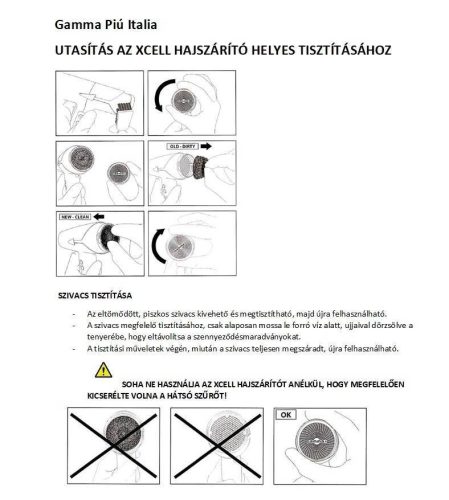 Gamma Piú  XCELL S Gold Rose Hajszárító