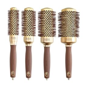   Olivia Garden Expert Blowout Shine Gold & Brown 4 db körkefe szett